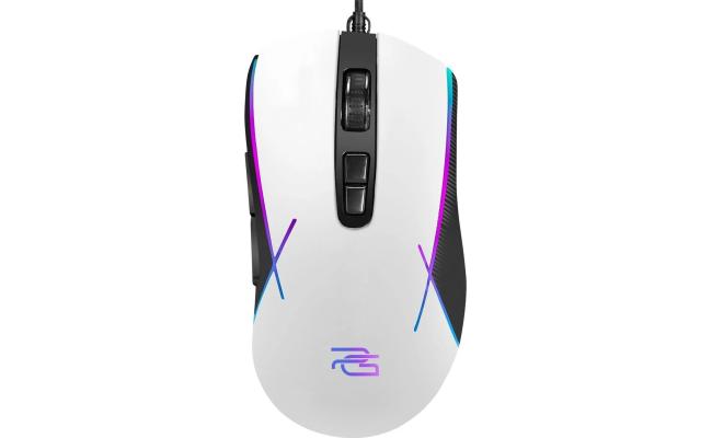 Proove Defiant Wired Optical Gaming Mouse 7200DPI - White